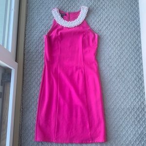 Pink INC international Concepts cocktail dress with pearl collar